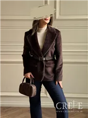 کت پوست سموری کمربندار