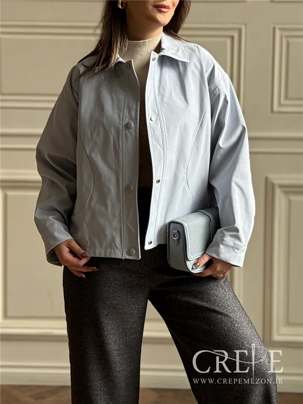 بارانی کوتاه جلو دکمه