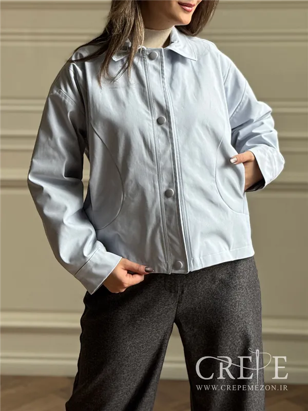 بارانی کوتاه جلو دکمه