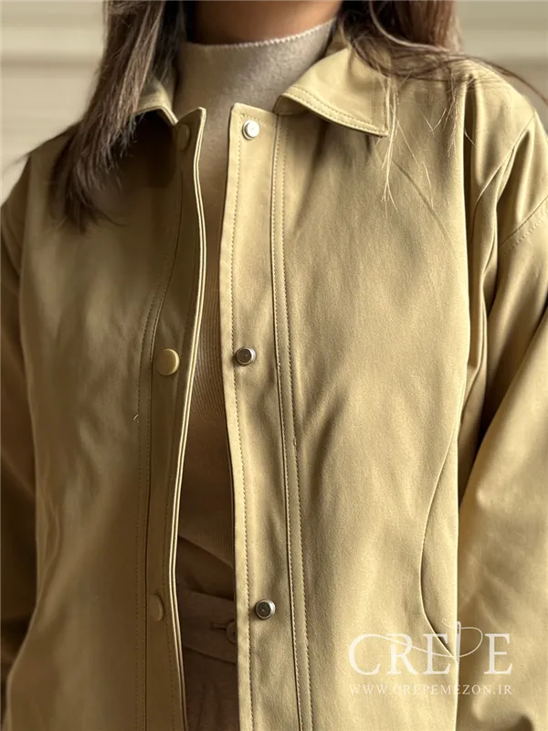 بارانی کوتاه جلو دکمه