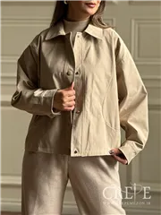 بارانی کوتاه جلو دکمه