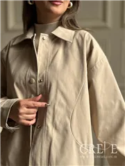 بارانی کوتاه جلو دکمه