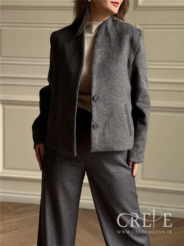 کت فوتر یقه ایستاده