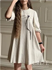 پیراهن لینن حصیری 