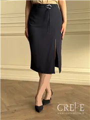 دامن سگک بندی چاکدار قد 74 