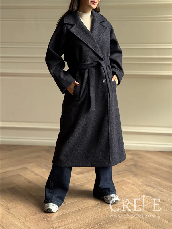 پالتو فوتر بلند یقه انگلیسی