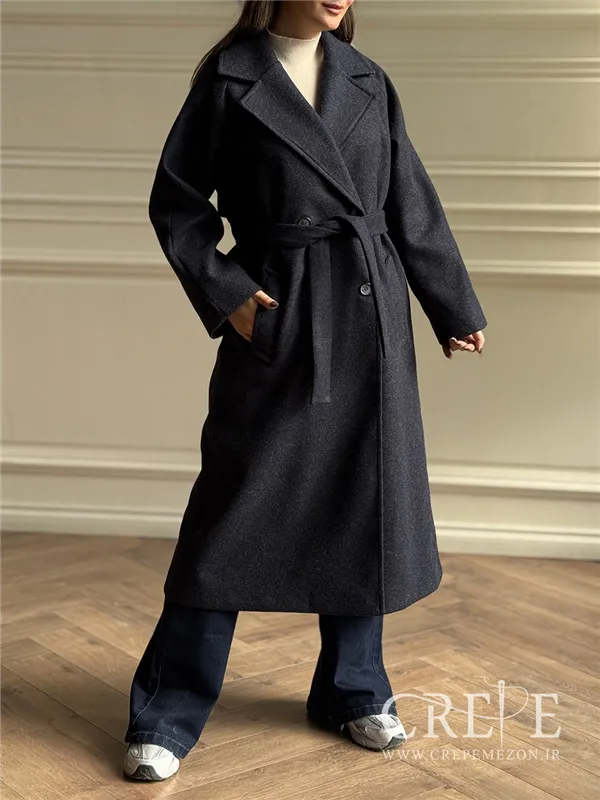 پالتو فوتر بلند یقه انگلیسی