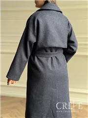 پالتو فوتر بلند یقه انگلیسی