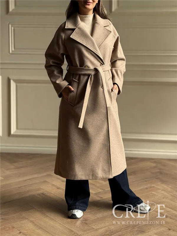 پالتو فوتر بلند یقه انگلیسی