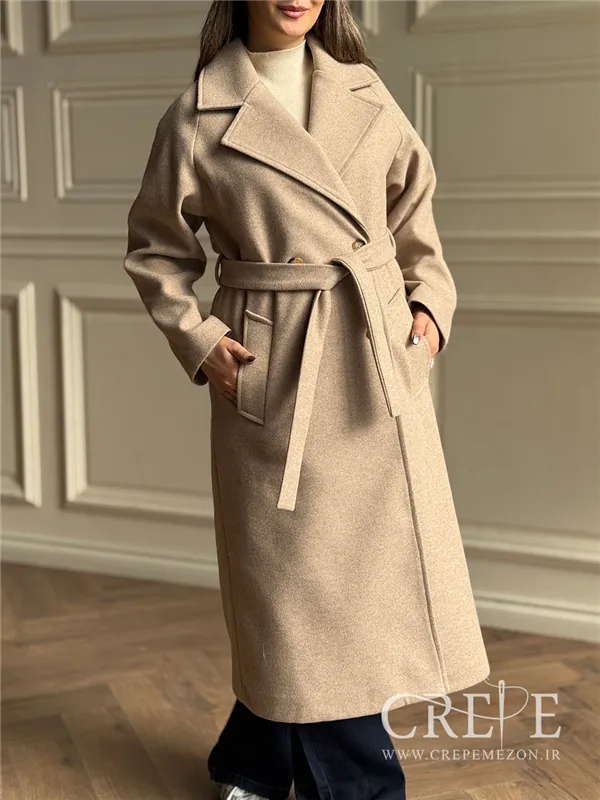 پالتو فوتر بلند یقه انگلیسی