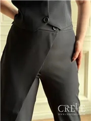 ژیله شلوار جلو دکمه برش دار