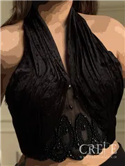 تاپ مخمل کارشده