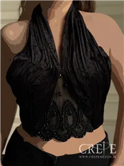 تاپ مخمل کارشده