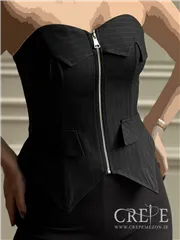 تاپ دکلته پشت بنددار