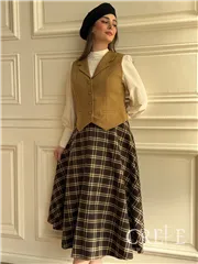 ست سه تیکه جلیقه دامن کشمیر