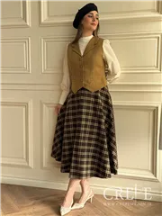 ست سه تیکه جلیقه دامن کشمیر