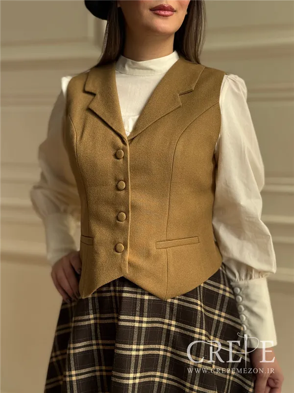 ست سه تیکه جلیقه دامن کشمیر