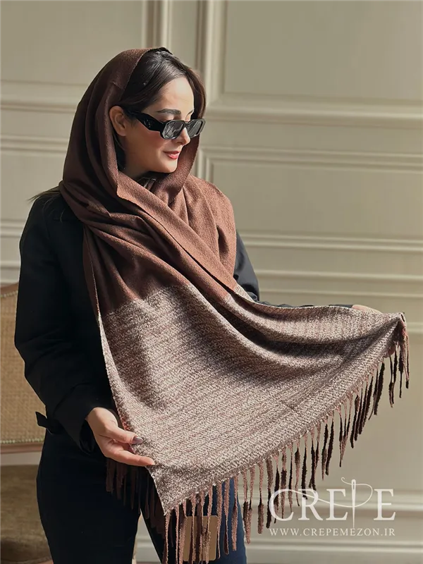 شال حوله ای حاشیه طرحدار