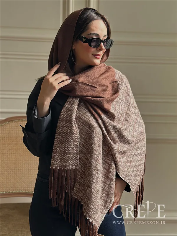 شال حوله ای حاشیه طرحدار