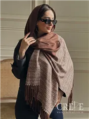 شال حوله ای حاشیه طرحدار
