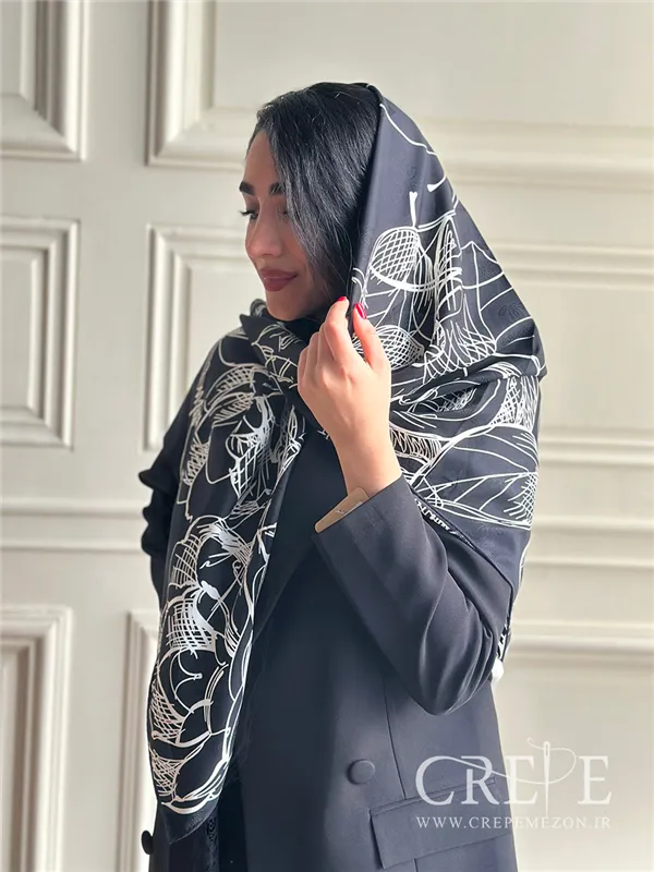 روسری ابریشم ژاکارد قواره 120