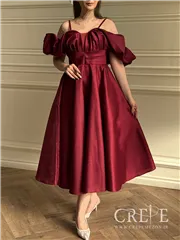 پیراهن آستین پفی پشت بندی