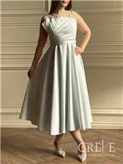 پیراهن کوتاه صدفی ساتن آمریکایی