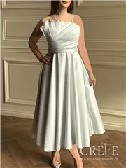 پیراهن کوتاه صدفی ساتن آمریکایی