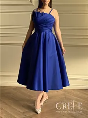 پیراهن کوتاه صدفی ساتن آمریکایی