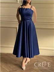 پیراهن کوتاه صدفی ساتن آمریکایی