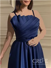 پیراهن کوتاه صدفی ساتن آمریکایی