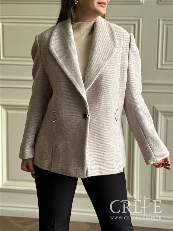 کت موهر یقه برگی یراق دار