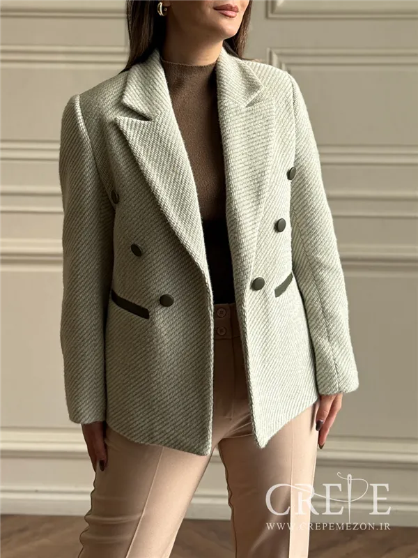 کت موهر 6 دکمه یقه فیلتو