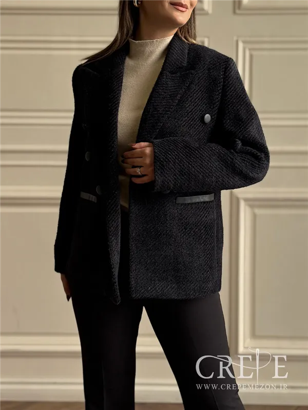 کت موهر 6 دکمه یقه فیلتو