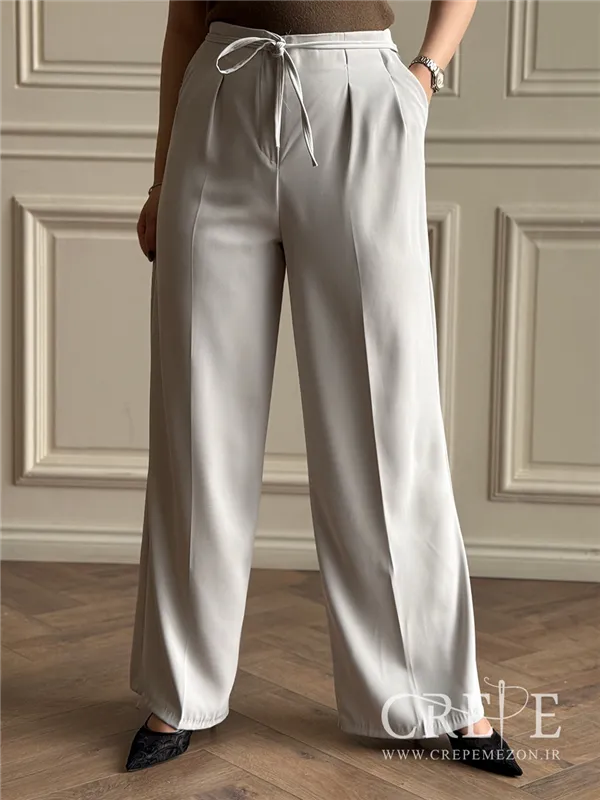 شلوار بگ جلو پیله کمردار قد 106