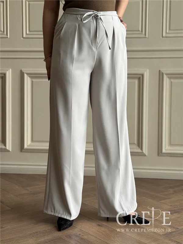 شلوار بگ جلو پیله کمردار قد 106