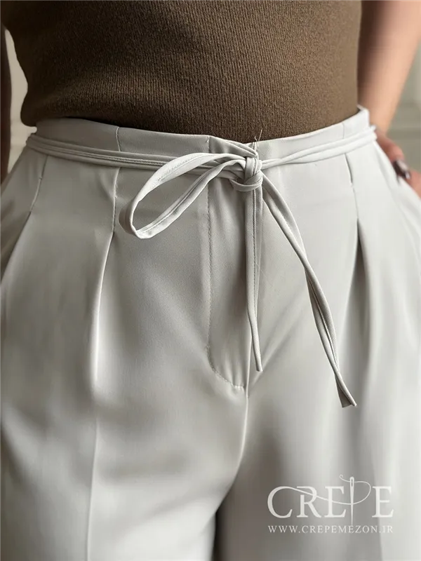 شلوار بگ جلو پیله کمردار قد 106