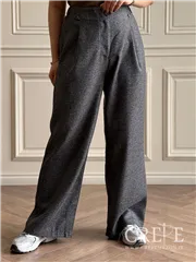 شلوار نیمبگ پشت کش پیله دار قد 107