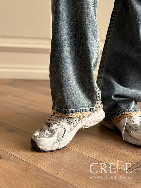 جین نیم بگ سایز بزرگ کمر کش قد 108