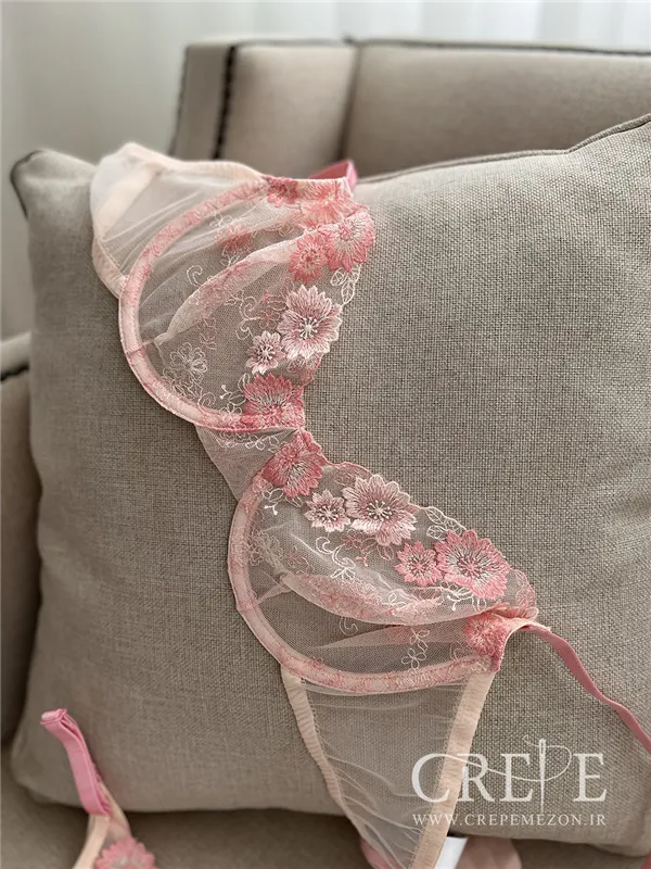 ست توری شکوفه صورتی(برتا)