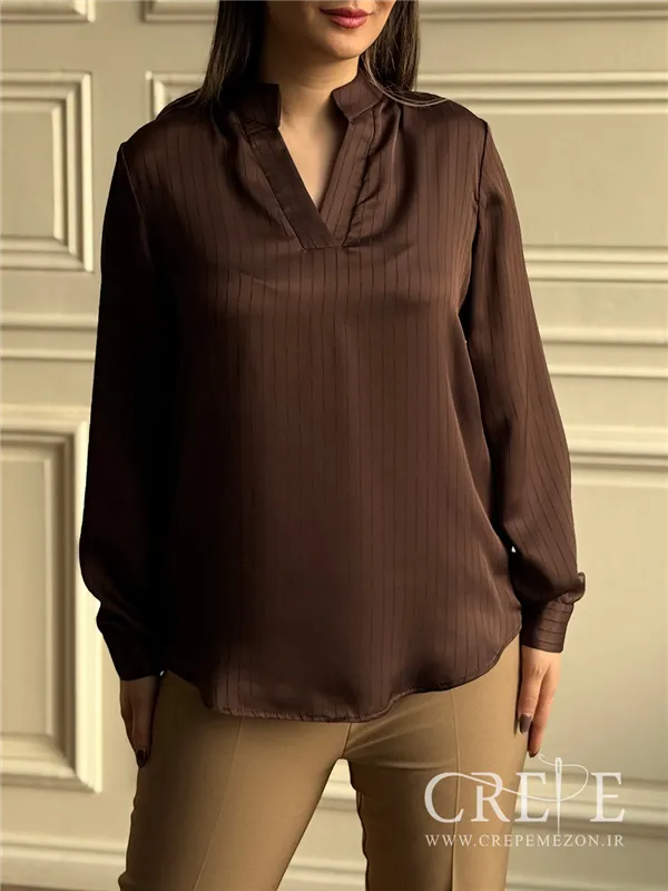 شومیز ساتن کوک قاپکدار