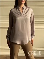 شومیز ساتن کوک قاپکدار