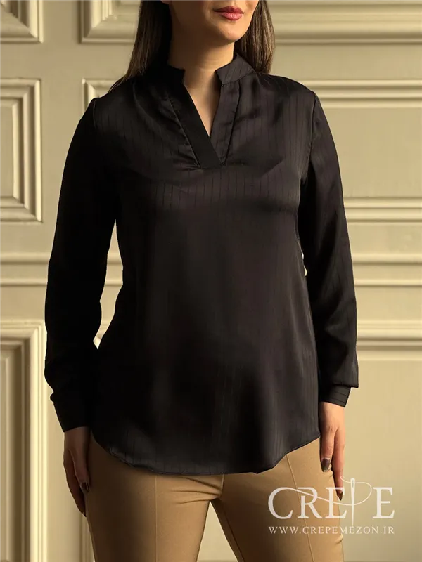 شومیز ساتن کوک قاپکدار