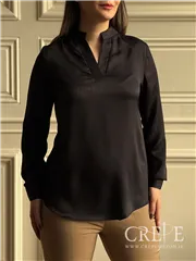 شومیز ساتن کوک قاپکدار