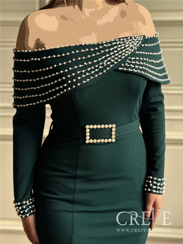 ماکسی والن دار مرواریدی