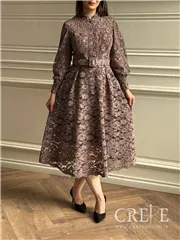 پیراهن گیپور جلو دکمه