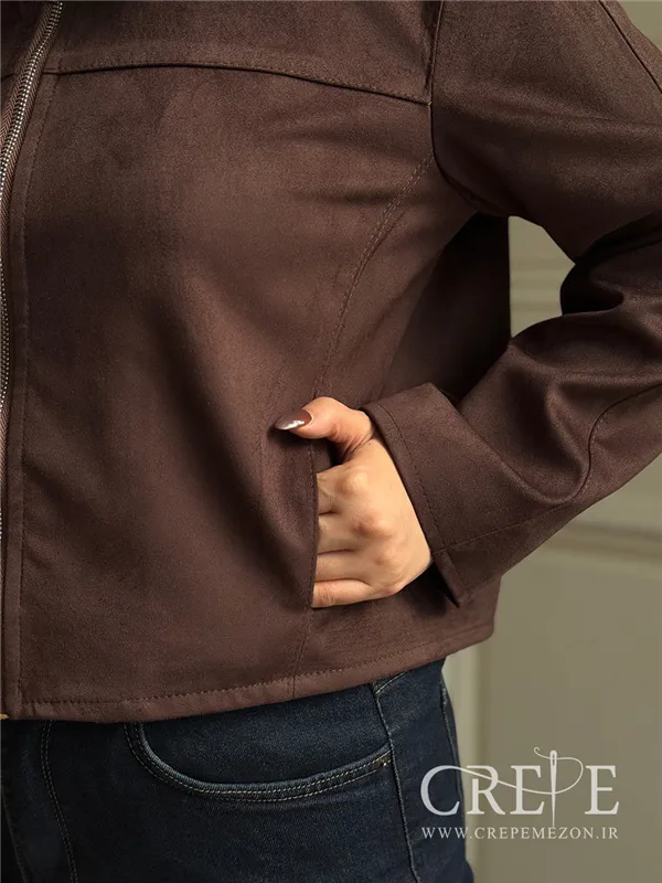 کت کراپ جیر جلو زیپ