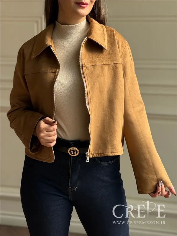 کت کراپ جیر جلو زیپ