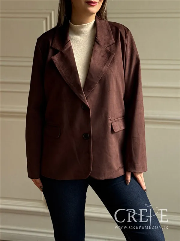 کت یقه انگلیسی جیر دو دکمه 