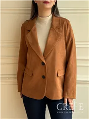 کت یقه انگلیسی جیر دو دکمه 